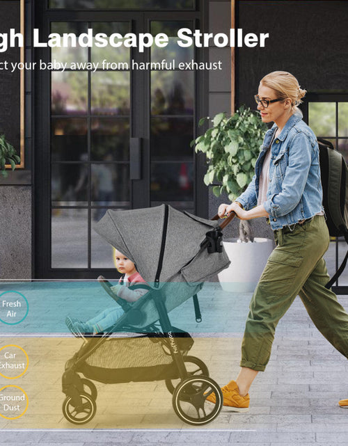 Load image into Gallery viewer, High Landscape Baby Stroller with Easy One-Hand Fold Design
