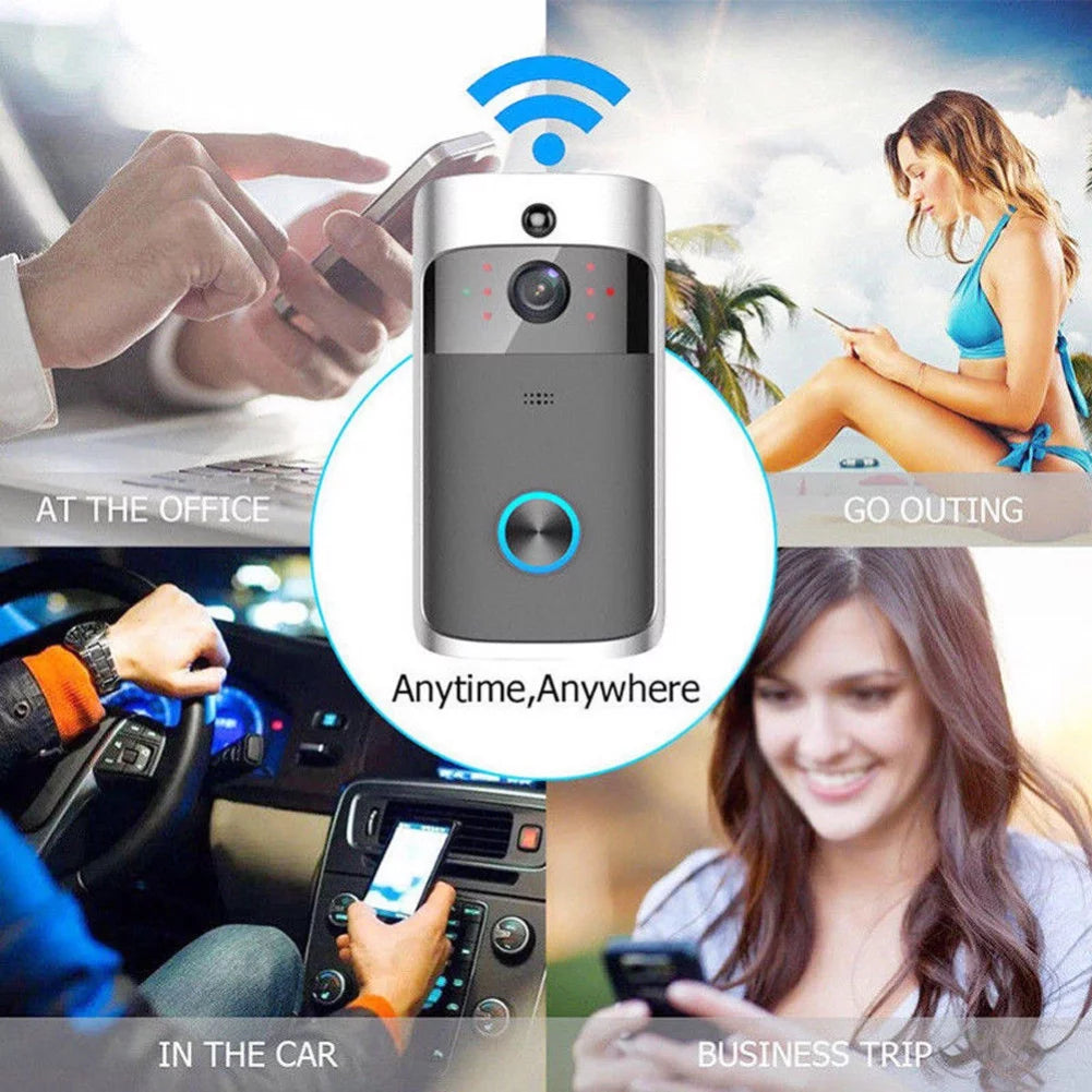 Wifi Smart Video Doorbell Camera Wireless Door Bell 720P HD Wireless Home Security Doorbell Camera