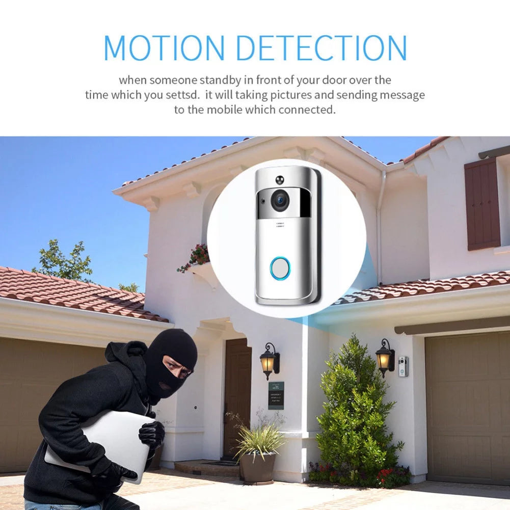 Wifi Smart Video Doorbell Camera Wireless Door Bell 720P HD Wireless Home Security Doorbell Camera