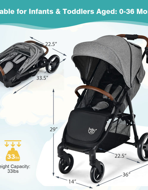 Load image into Gallery viewer, High Landscape Baby Stroller with Easy One-Hand Fold Design
