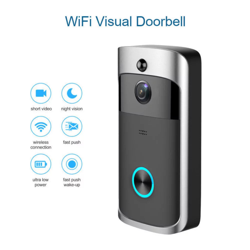 Wifi Smart Video Doorbell Camera Wireless Door Bell 720P HD Wireless Home Security Doorbell Camera