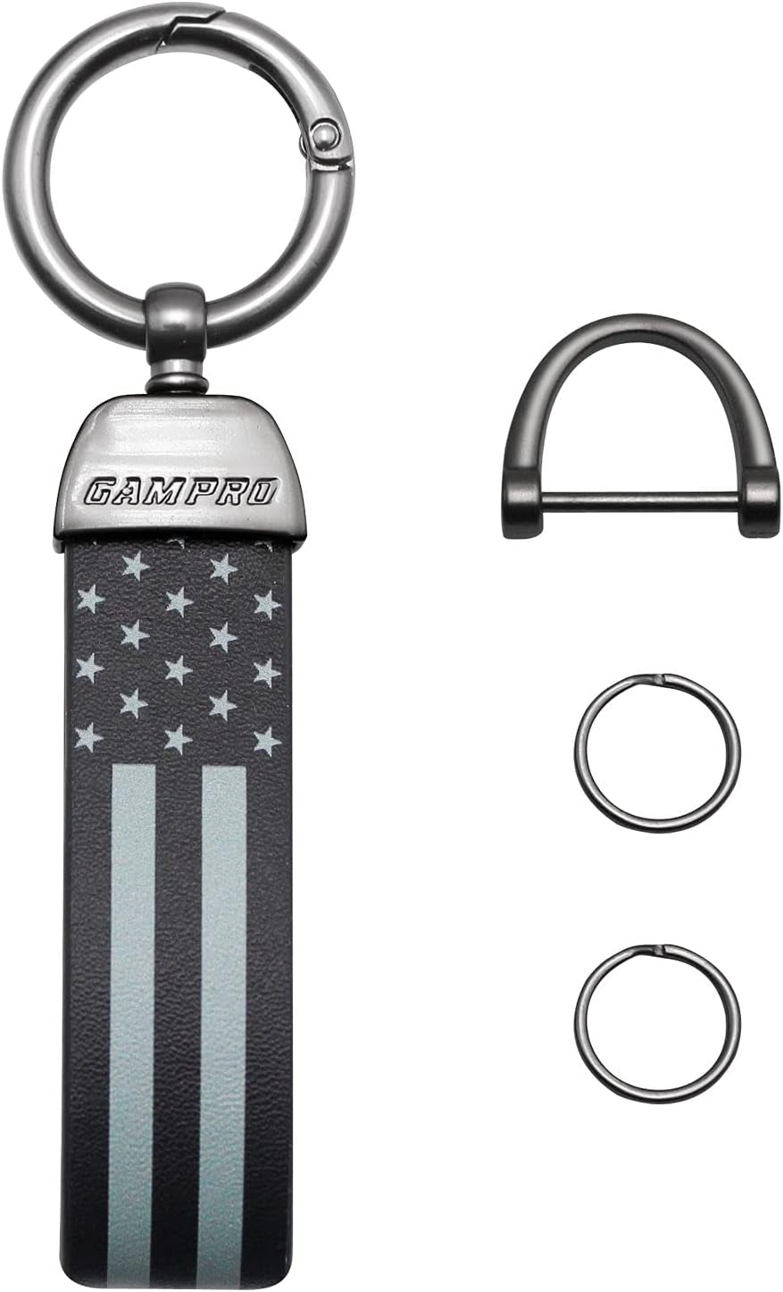 American Flag Car Keychain Accessories with Zinc Alloy Suit for Chevrolet, Ford, Buick, Jeep