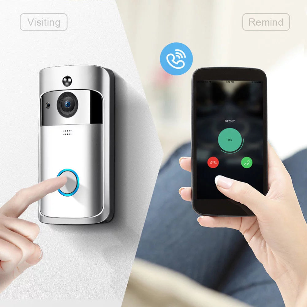 Wifi Smart Video Doorbell Camera Wireless Door Bell 720P HD Wireless Home Security Doorbell Camera