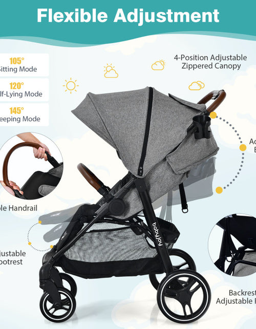 Load image into Gallery viewer, High Landscape Baby Stroller with Easy One-Hand Fold Design
