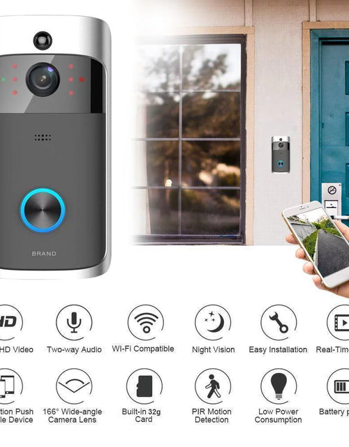 Load image into Gallery viewer, Wifi Smart Video Doorbell Camera Wireless Door Bell 720P HD Wireless Home Security Doorbell Camera
